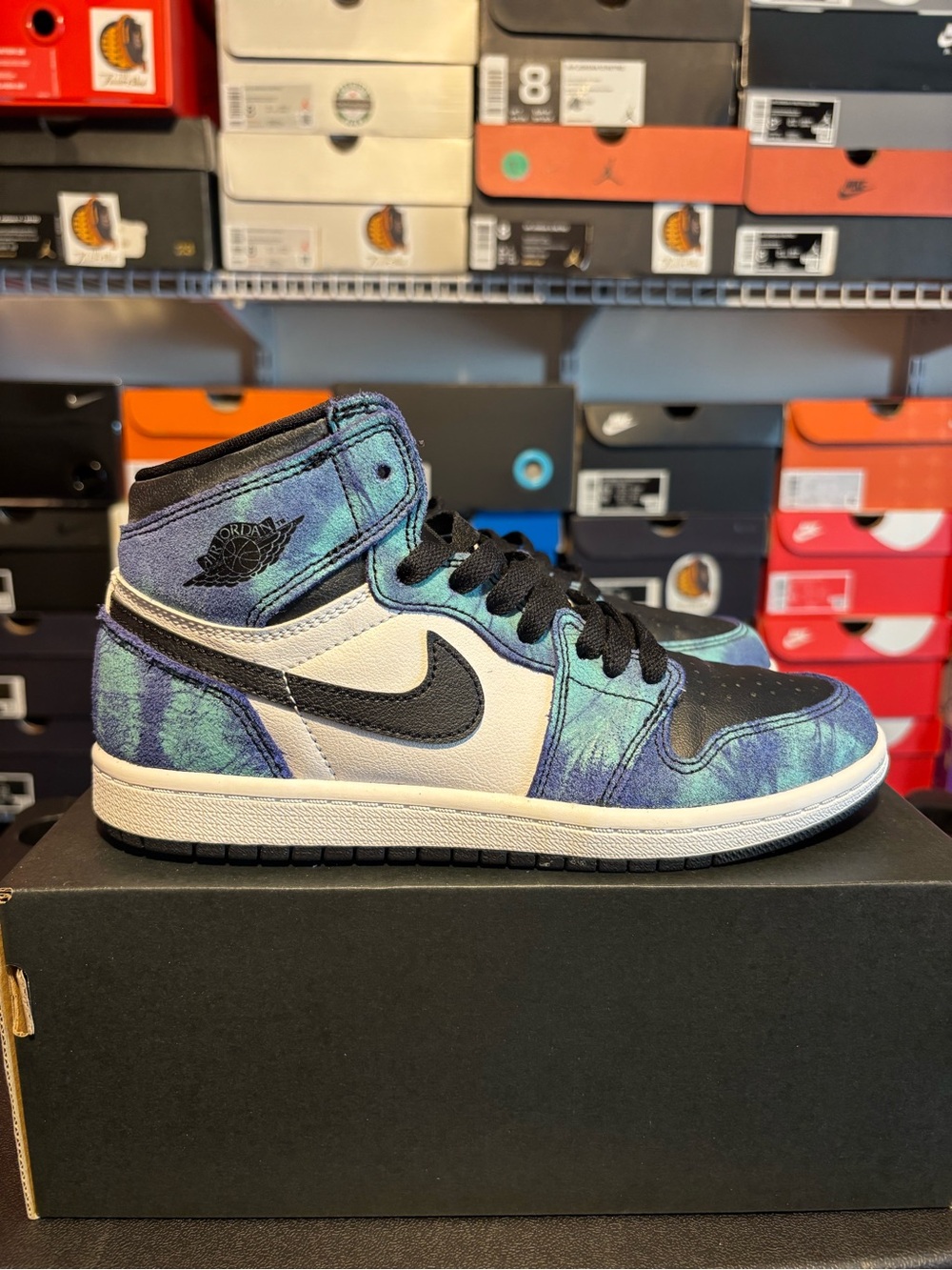 Jordan Air Jordan 1 Mid Tie-Dye Blue/Black/White